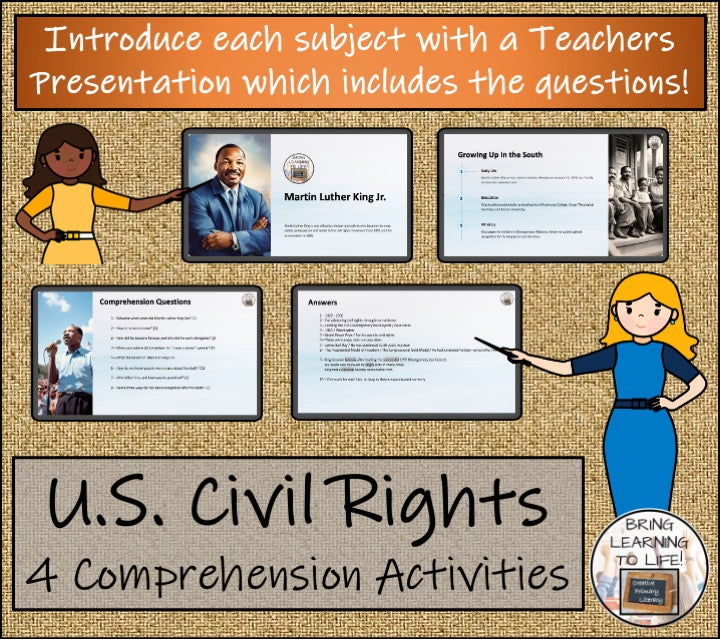 Civil Rights Movement Close Reading Comprehension Bundle | 3rd Grade & 4th Grade