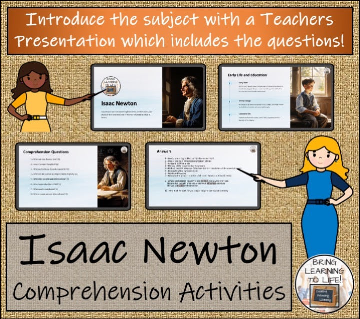 Isaac Newton Close Reading & Biography Bundle | 3rd Grade & 4th Grade