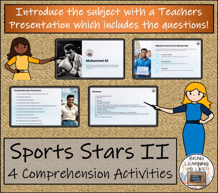 Sport Stars Volume 2 Close Reading Comprehension Bundle | 5th Grade & 6th Grade