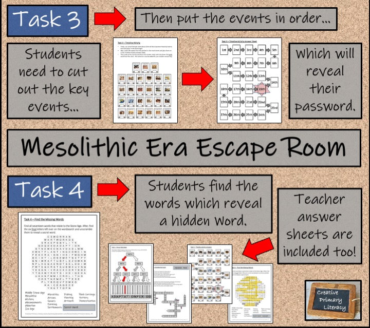 Mesolithic Era Escape Room Activity