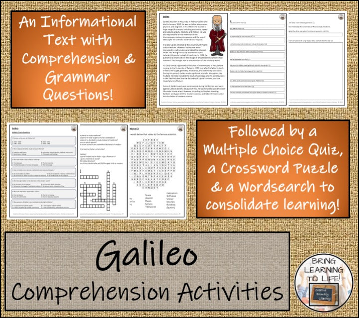 Galileo Close Reading Comprehension Activities | 5th Grade & 6th Grade