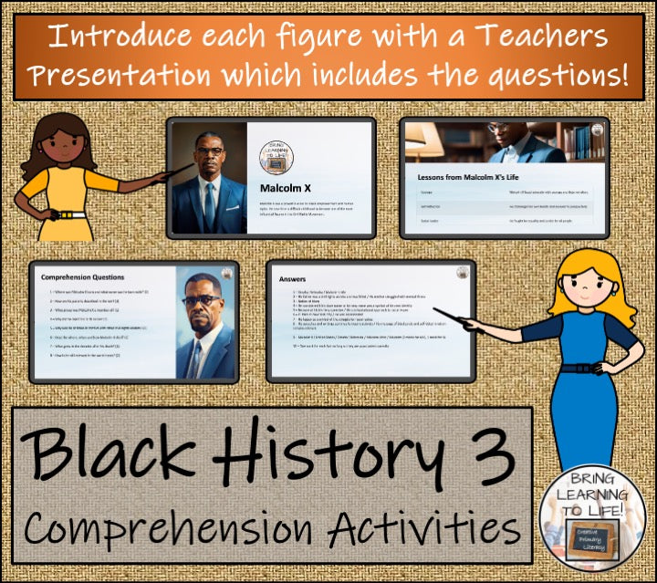 Black History Volume 3 Close Reading Comprehension Bundle | 3rd & 4th Grade