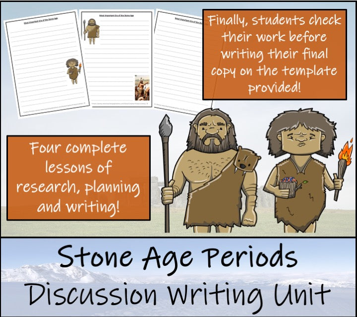 Most Important Era of the Stone Age Opinion Writing Unit | 5th & 6th Grade