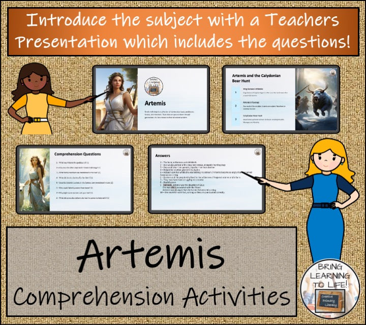 Artemis Close Reading Comprehension Activities | 3rd Grade & 4th Grade