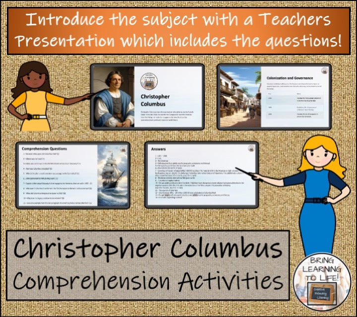 Christopher Columbus Close Reading & Biography Bundle | 5th Grade & 6th Grade