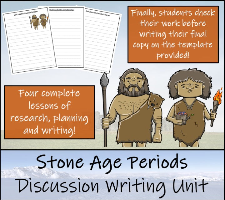 Most Important Era of the Stone Age Opinion Writing Unit | 3rd & 4th Grade