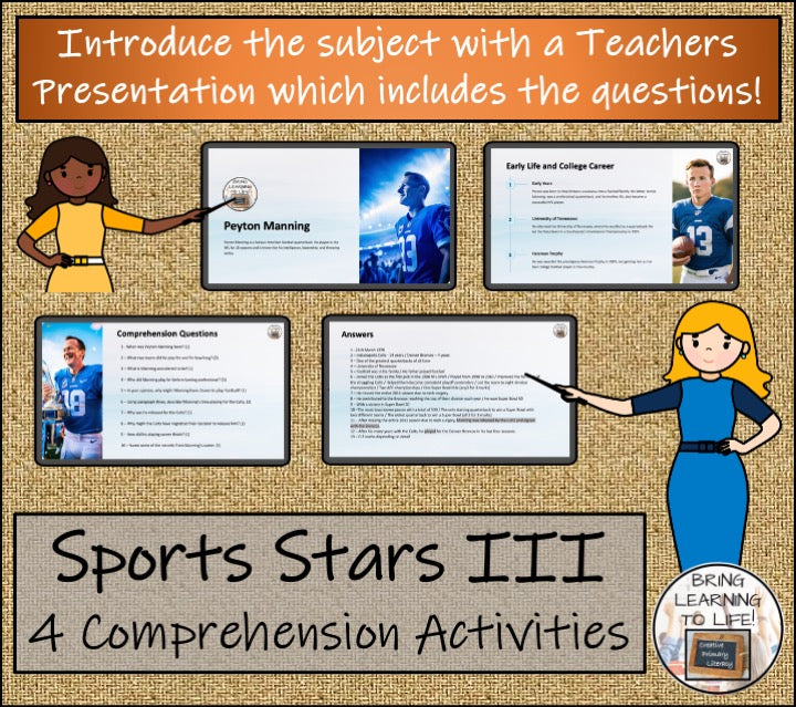 Sport Stars Volume 3 Close Reading Comprehension Bundle | 5th Grade & 6th Grade