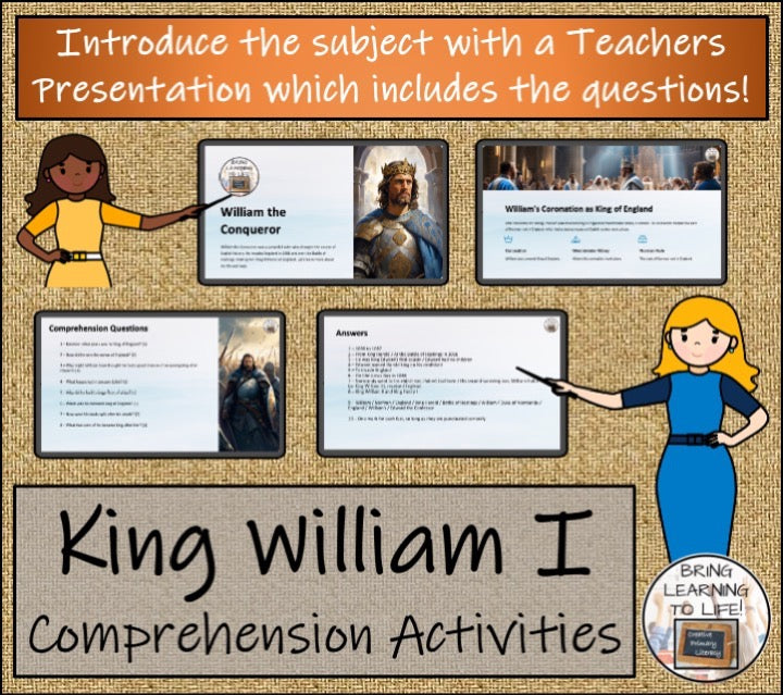 William the Conqueror Close Reading & Biography Bundle | 3rd Grade & 4th Grade