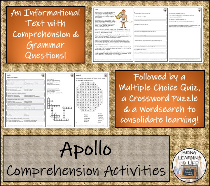 Apollo Close Reading Comprehension Activities | 5th Grade & 6th Grade