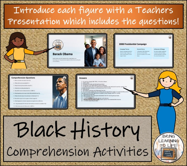 Black History Close Reading Comprehension Activity Bundle | 5th & 6th Grade