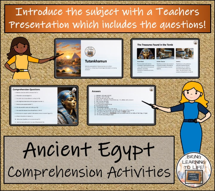 Ancient Egypt Close Reading Comprehension Activity Bundle | 5th & 6th Grade