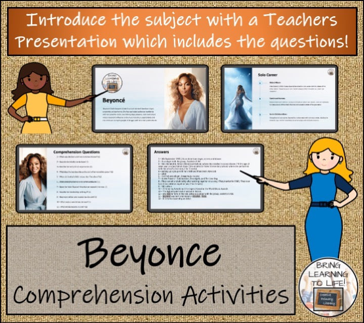 Beyonce Close Reading & Biography Bundle | 5th Grade & 6th Grade