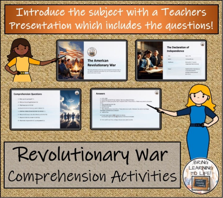 American Revolutionary War Close Reading & Informational Writing Bundle | 3rd & 4th Grade