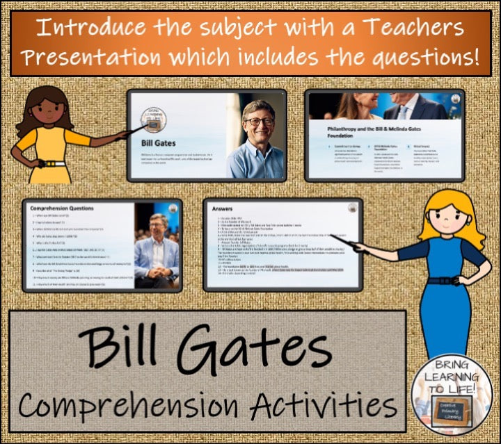 Bill Gates Close Reading & Biography Bundle | 5th Grade & 6th Grade