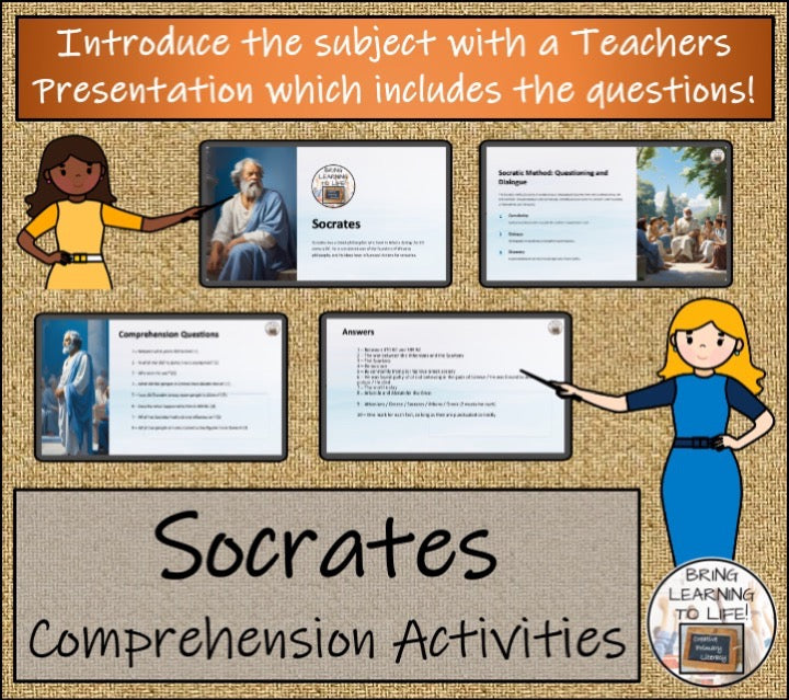 Socrates Close Reading & Biography Bundle | 3rd Grade & 4th Grade