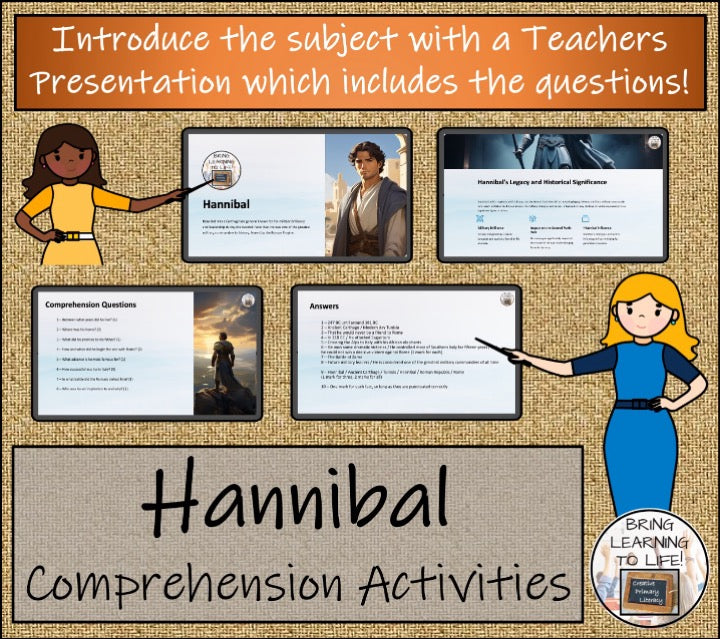 Hannibal Close Reading & Biography Bundle | 3rd Grade & 4th Grade