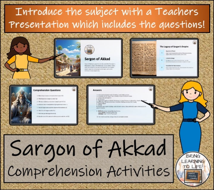 Sargon of Akkad Close Reading & Biography Bundle | 3rd Grade & 4th Grade