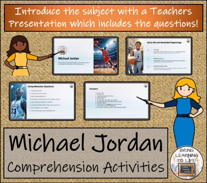 Michael Jordan Close Reading & Biography Bundle | 3rd Grade & 4th Grade