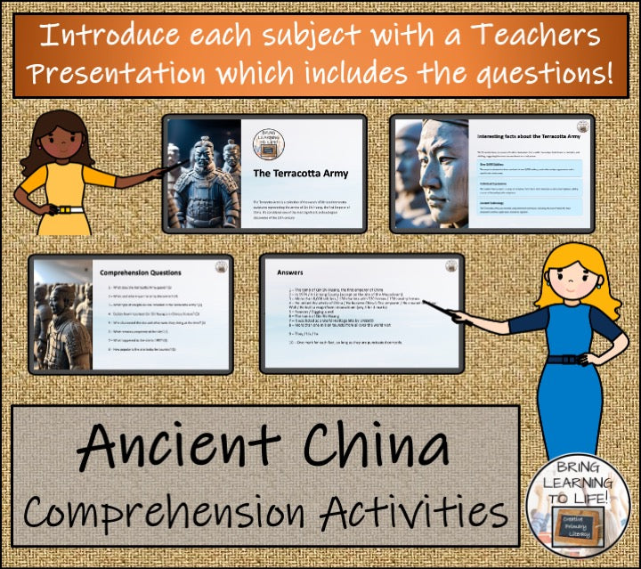 Ancient China Close Reading Comprehension Bundle | 3rd Grade & 4th Grade