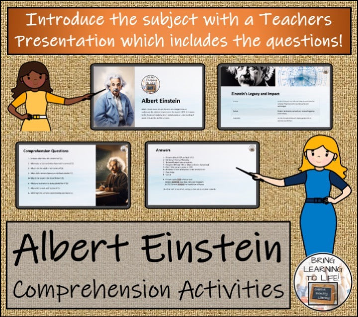 Albert Einstein Close Reading & Biography Bundle 3rd Grade & 4th Grade