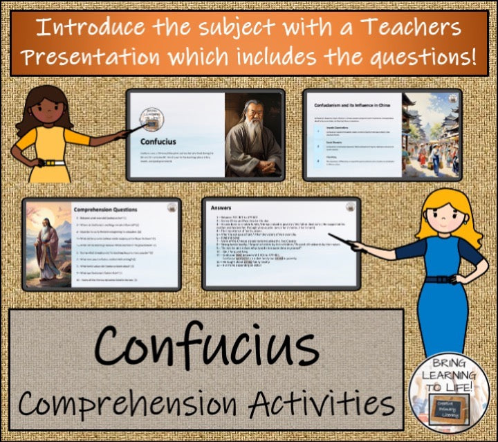 Confucius Close Reading & Biography Bundle | 5th Grade & 6th Grade