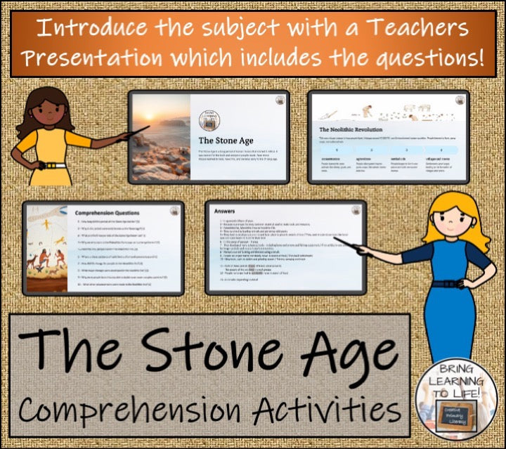 Stone Age Close Reading & Informational Writing Bundle | 5th & 6th Grade