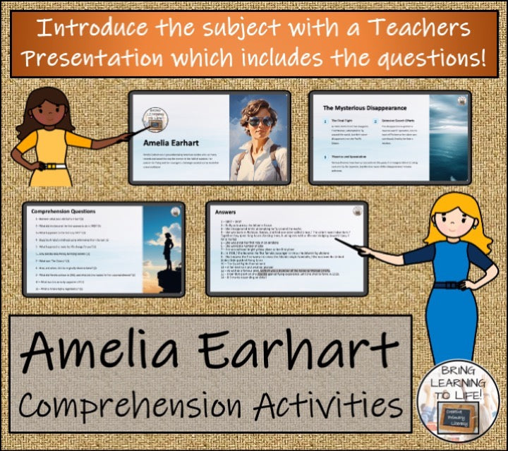 Amelia Earhart Close Reading & Biography Bundle | 5th Grade & 6th Grade