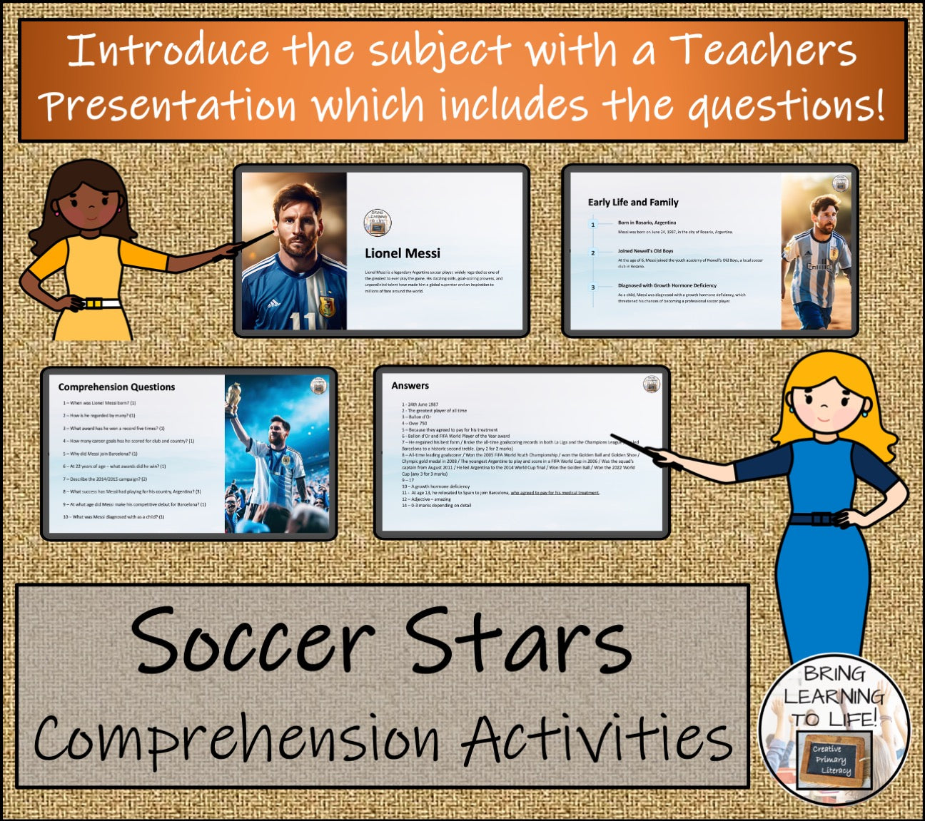 Greatest Soccer Players Close Reading Comprehension Bundle | 5th & 6th Grade