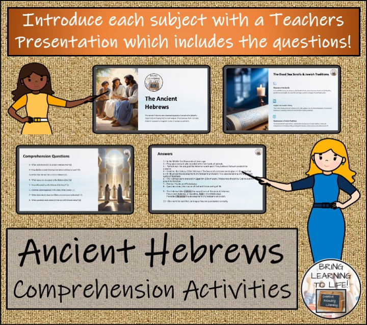 Ancient Hebrews Close Reading Comprehension Bundle | 3rd Grade & 4th Grade