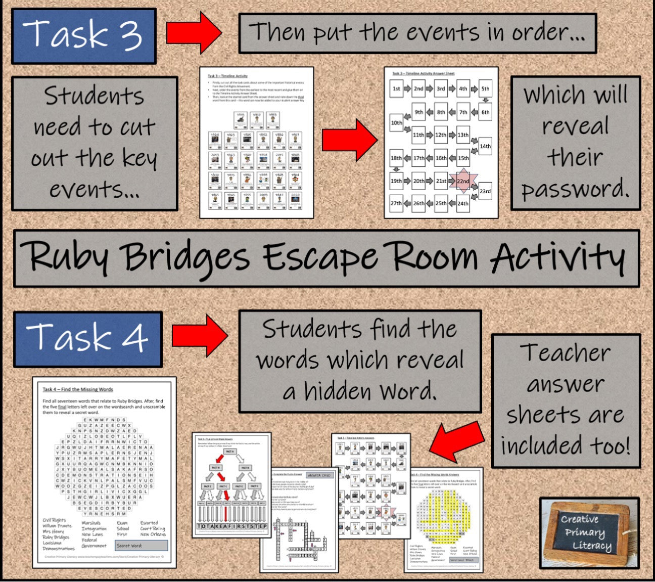 Civil Rights Escape Room Activity Bundle Volume 2 | 5th Grade & 6th Grade