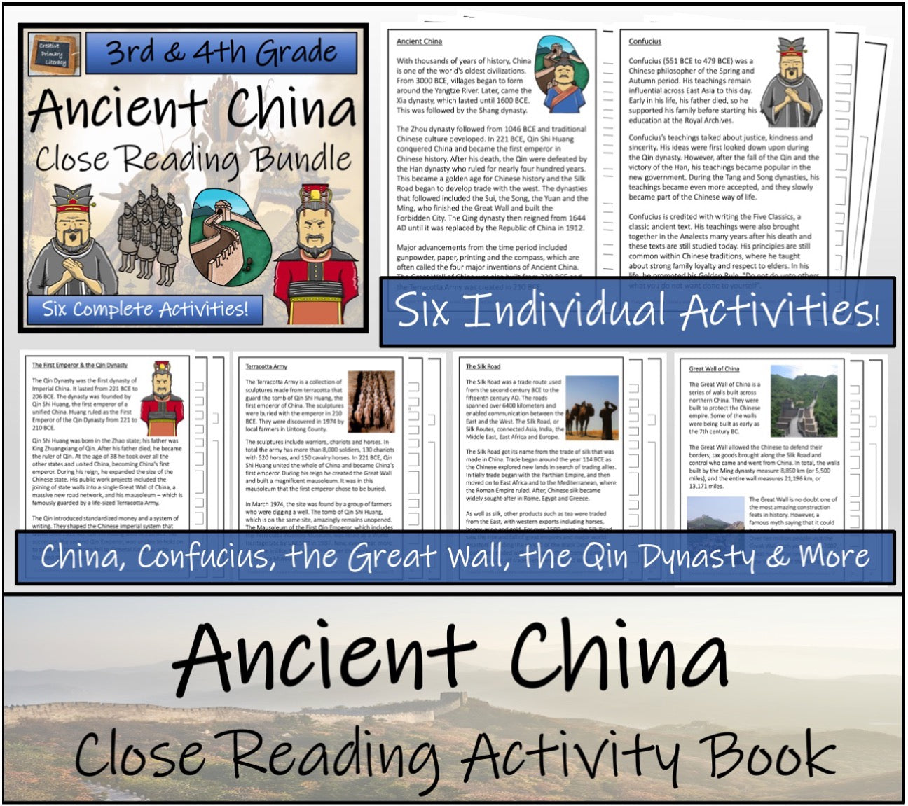 Ancient History 2 | Close Reading Comprehension Book Bundle | 3rd & 4th Grade