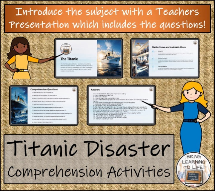 Titanic Disaster Close Reading & Informational Writing Bundle | 5th & 6th Grade