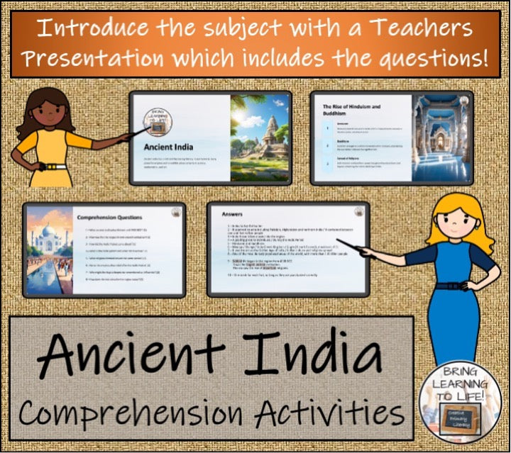 Ancient India Close Reading & Informational Writing Bundle | 3rd & 4th Grade