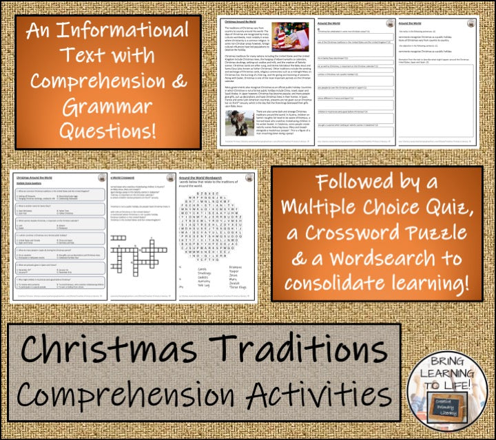 Christmas Around the World Close Reading Comprehension | 5th & 6th Grade