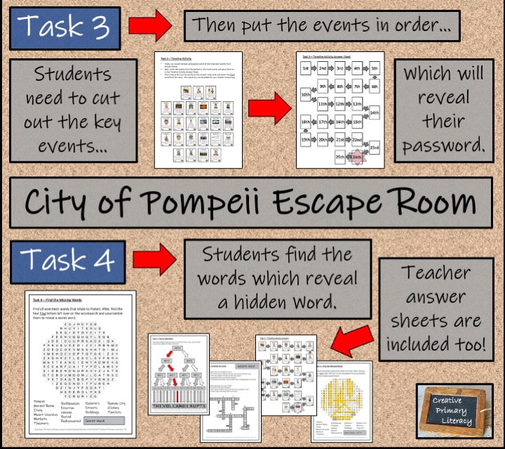 Pompeii Escape Room Activity