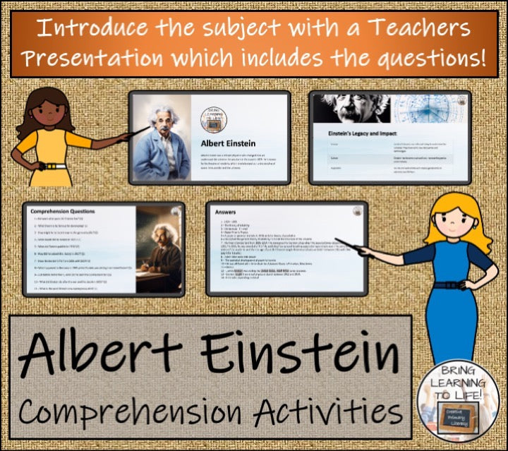 Albert Einstein Close Reading & Biography Bundle | 5th Grade & 6th Grade