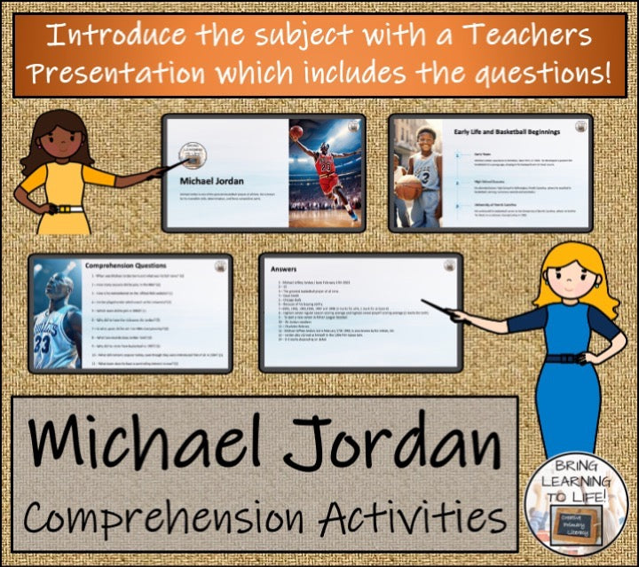 Michael Jordan Close Reading & Biography Bundle | 5th Grade & 6th Grade