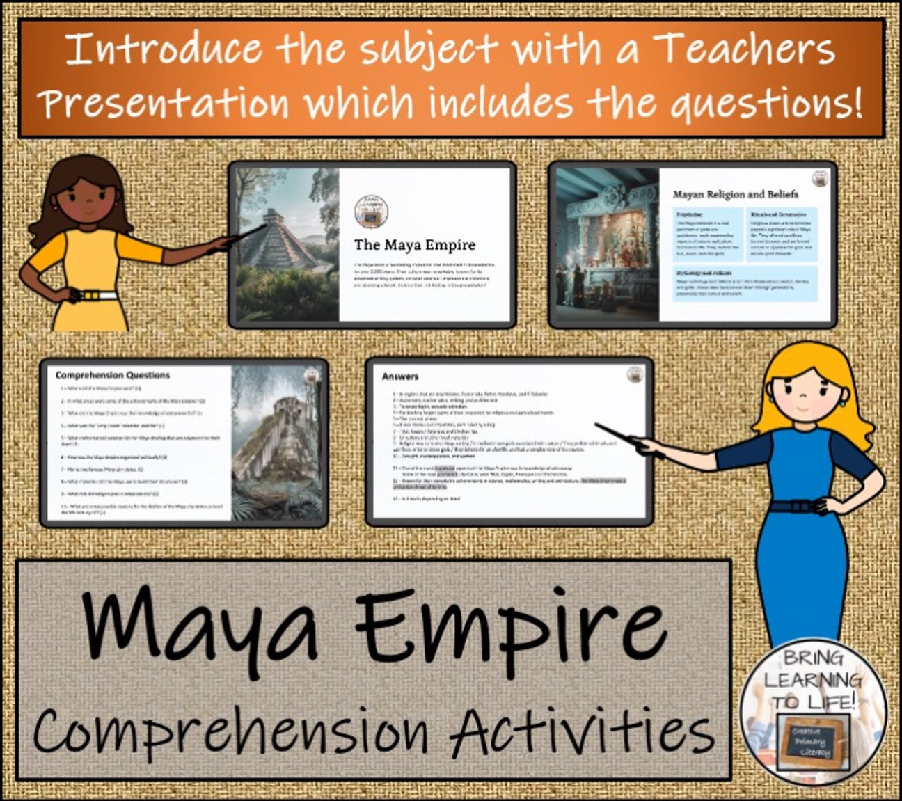 Maya Empire Close Reading & Informational Writing Bundle | 5th & 6th Grade