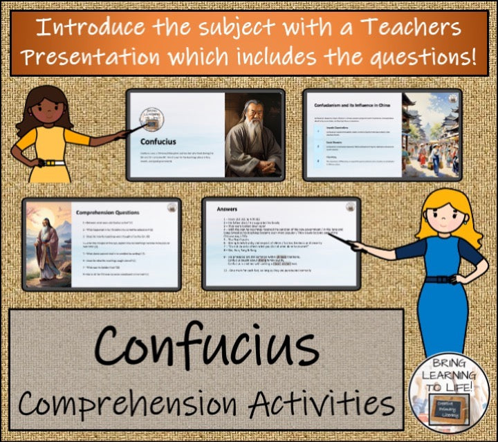 Confucius Close Reading & Biography Bundle | 3rd Grade & 4th Grade