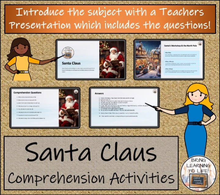 Santa Claus Close Reading & Biography Bundle | 3rd Grade & 4th Grade