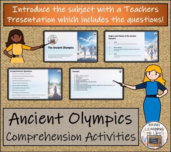 Ancient Olympics Close Reading & Informational Writing Bundle 5th & 6th Grade