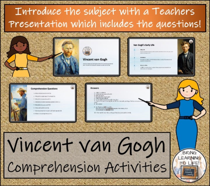 Vincent van Gogh Close Reading & Biography Bundle | 3rd Grade & 4th Grade