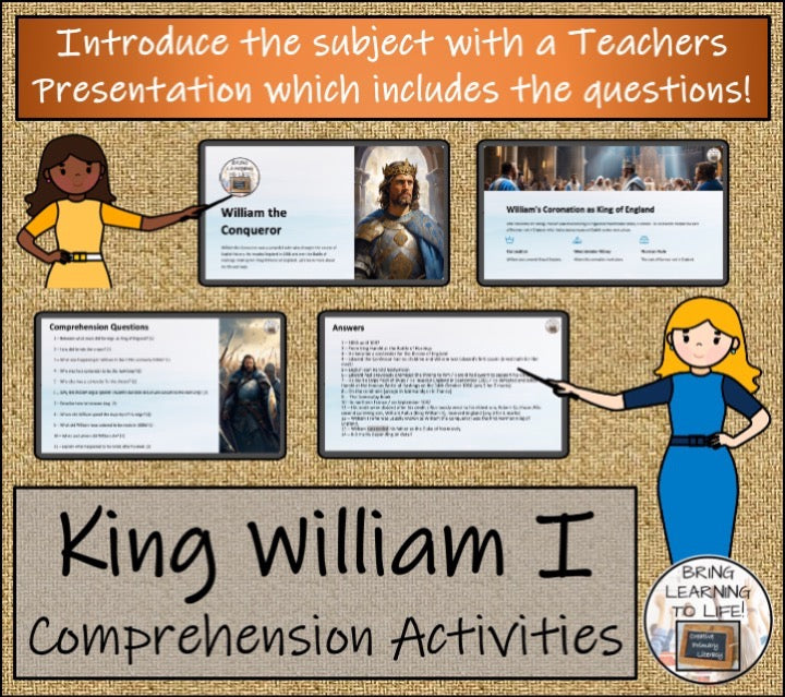 William the Conqueror Close Reading & Biography Bundle | 5th Grade & 6th Grade