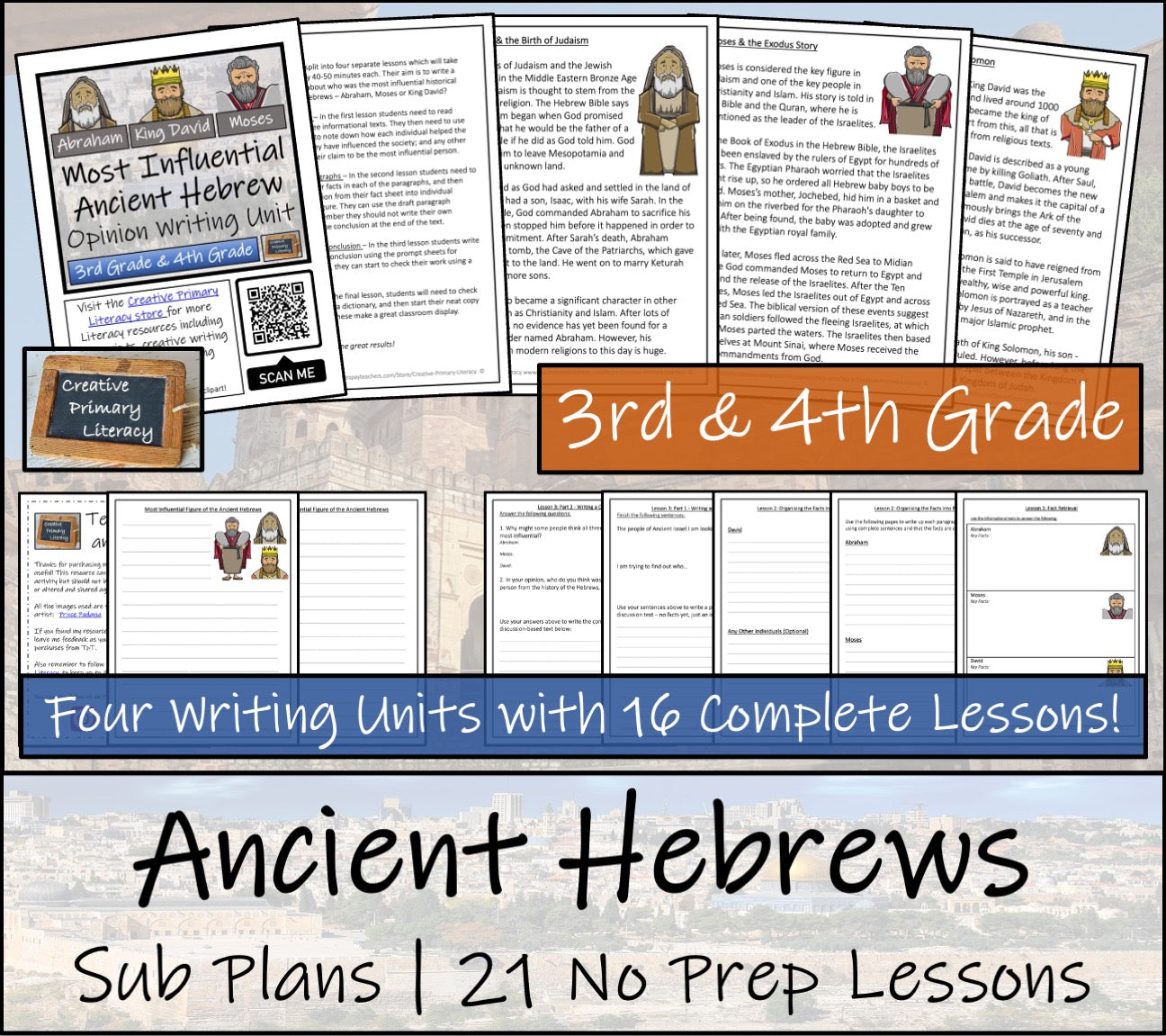 Emergency Sub Plans | Ancient Hebrews Bundle | 3rd Grade & 4th Grade