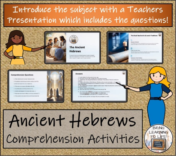 Ancient Hebrews Close Reading & Informational Writing Bundle | 3rd & 4th Grade