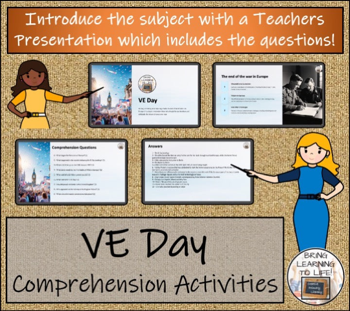 VE Day Close Reading & Informational Writing Bundle | 5th Grade & 6th Grade