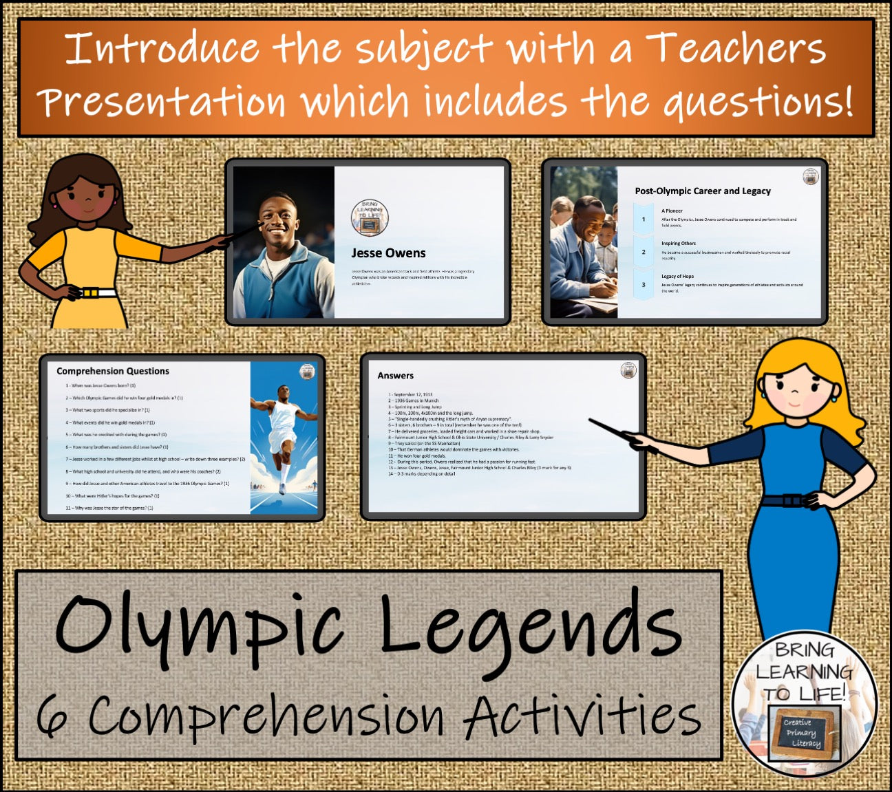 Olympic Legends Close Reading Comprehension Bundle | 5th Grade & 6th Grade