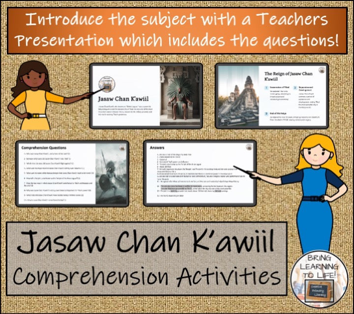 Jasaw Chan K'awiil I Close Reading & Biography Bundle | 5th Grade & 6th Grade