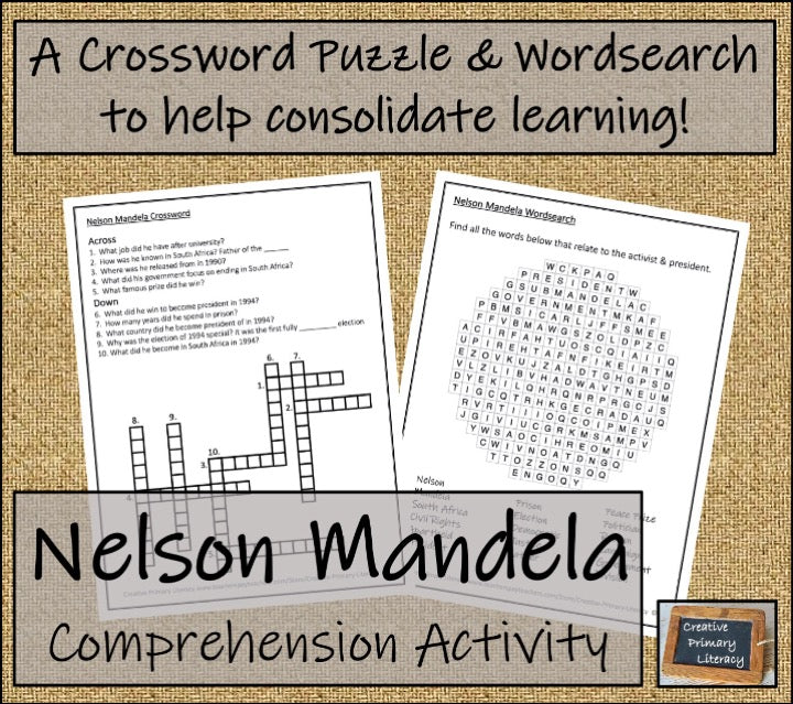 Nelson Mandela Close Reading & Biography Bundle | 3rd Grade & 4th Grade