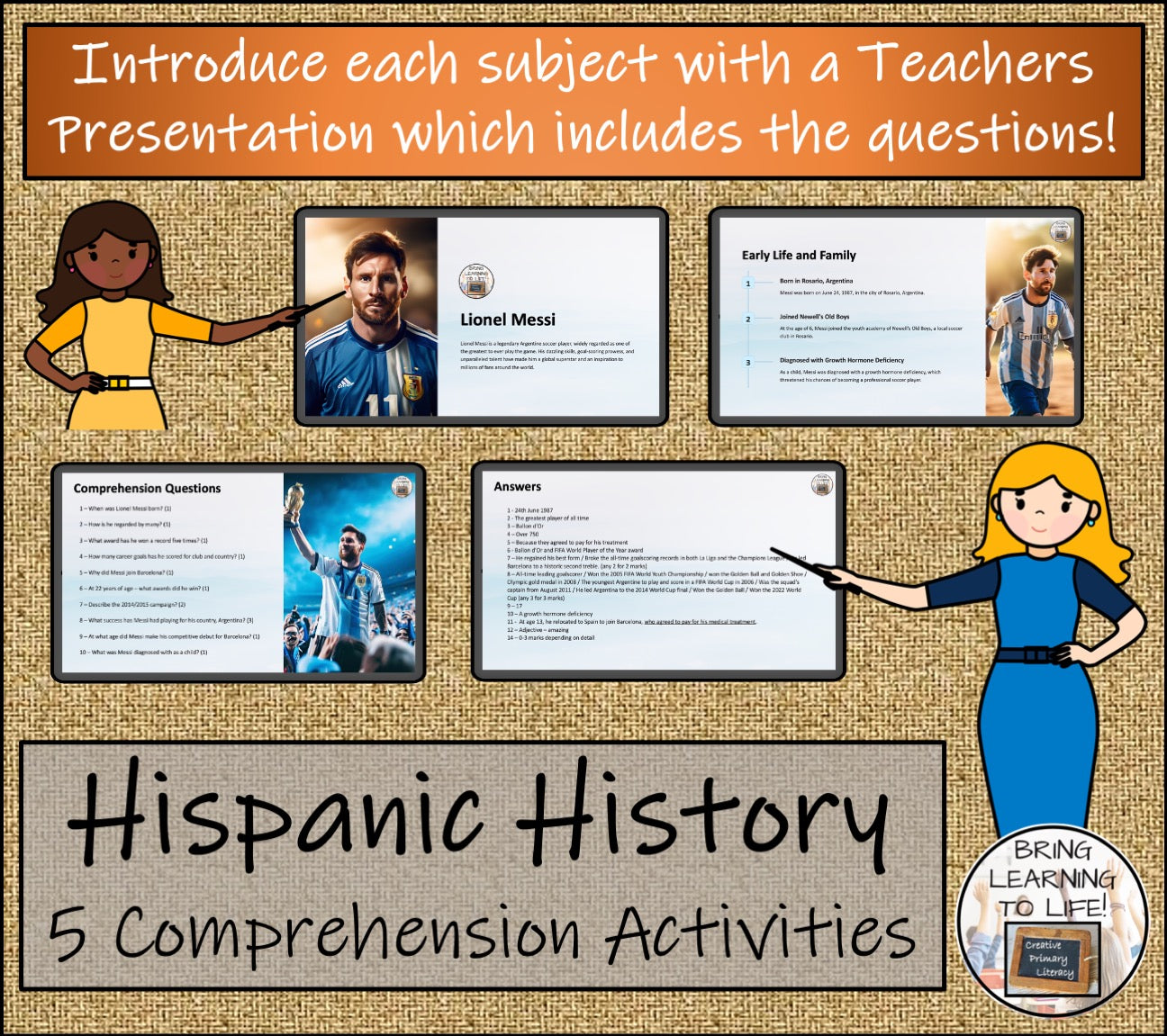 Hispanic Heritage Close Reading Comprehension Activity Bundle | 5th & 6th Grade